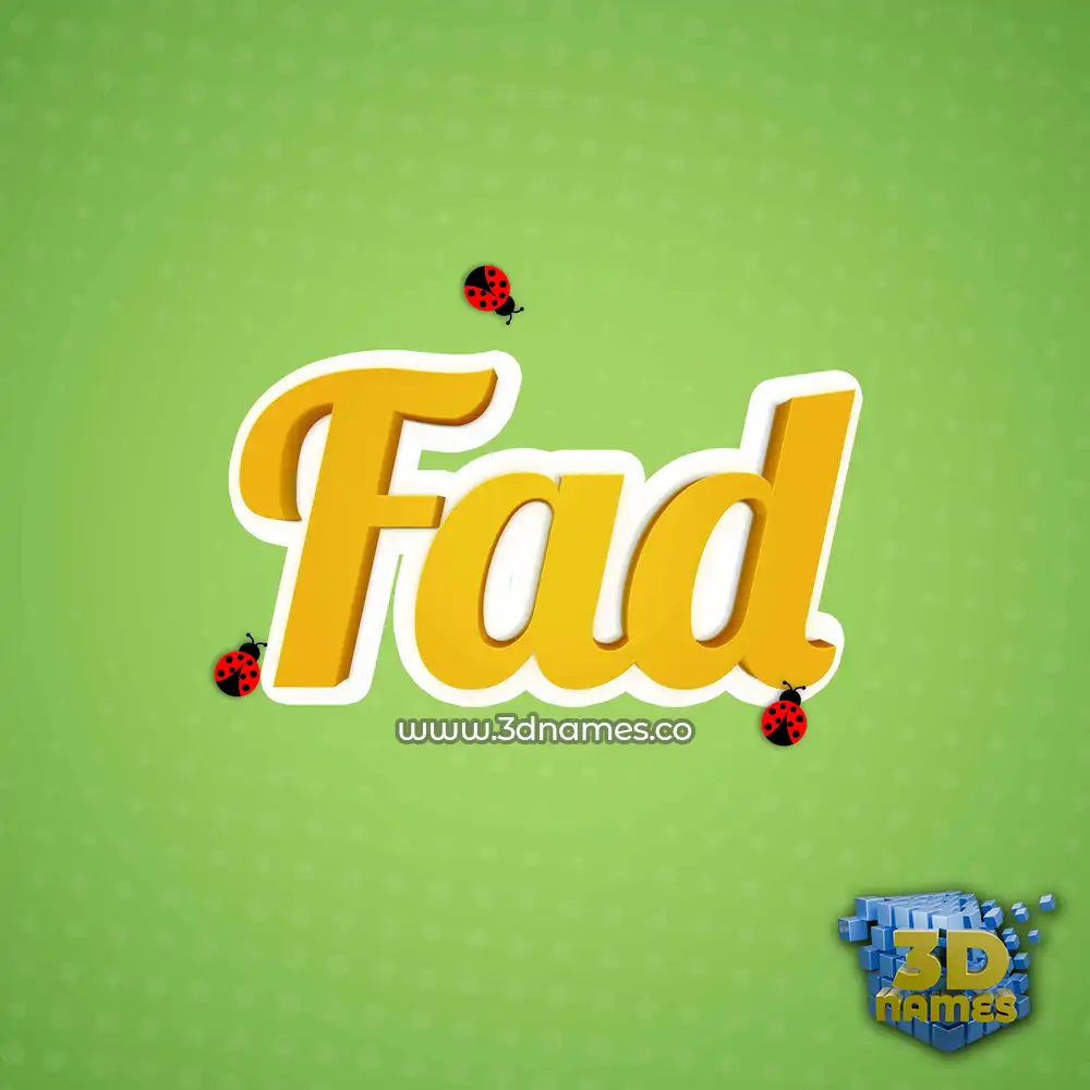 fad in Ladybugs style - 3D name wallpaper