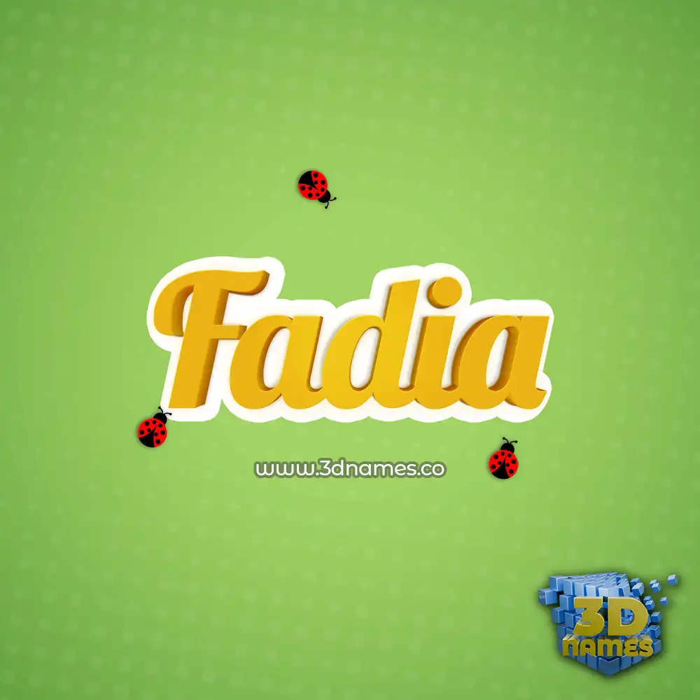 fadia in Ladybugs style - 3D name wallpaper
