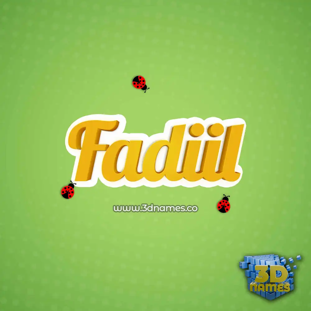 fadiil in Ladybugs style - 3D name wallpaper