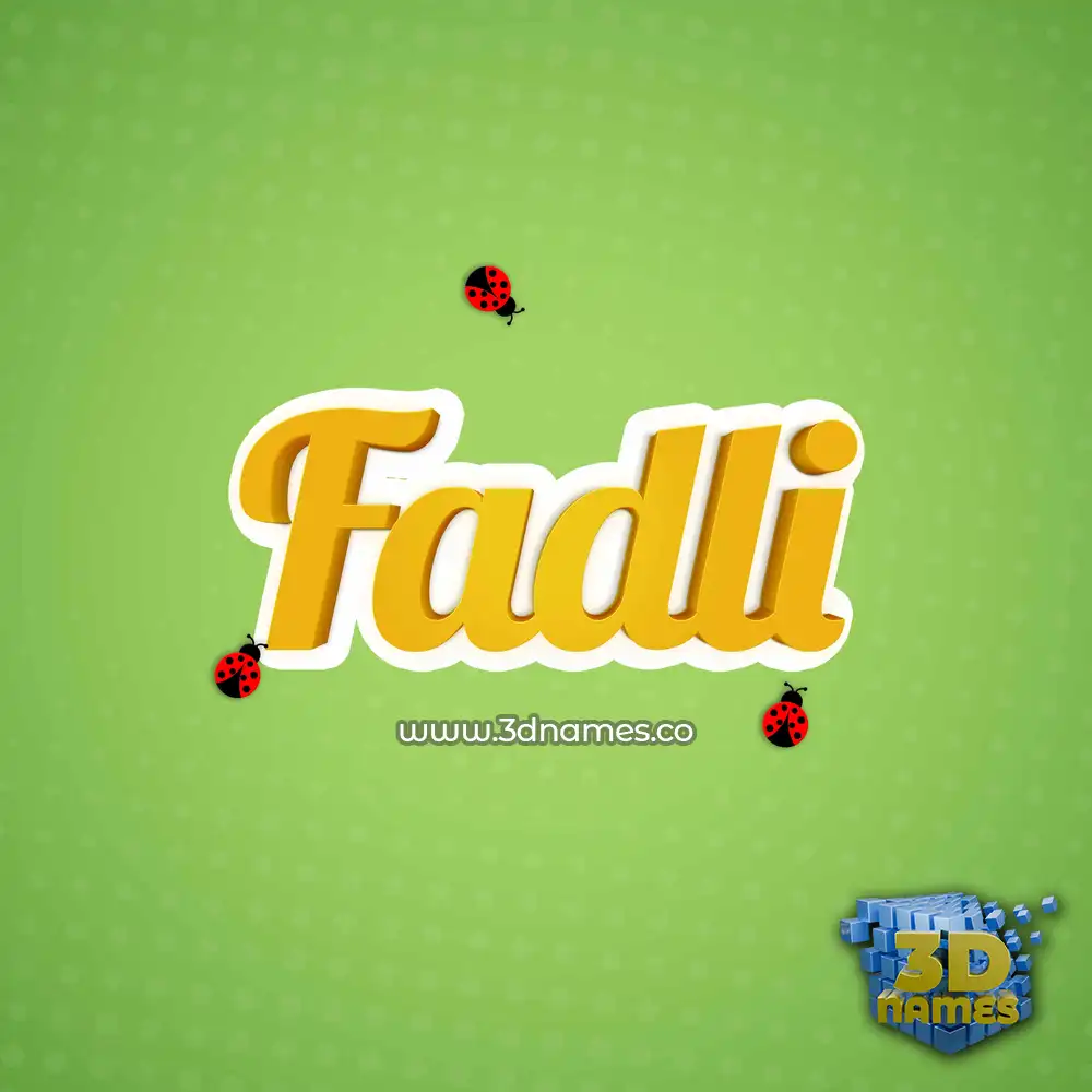 fadli in Ladybugs style - 3D name wallpaper