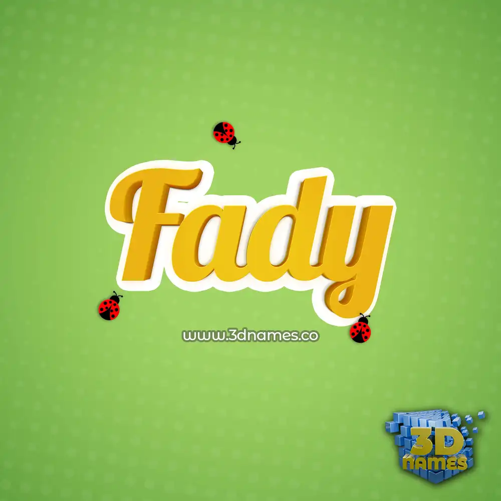 fady in Ladybugs style - 3D name wallpaper
