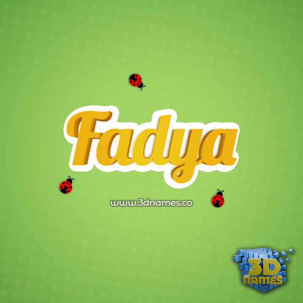 fadya in Ladybugs style - 3D name wallpaper