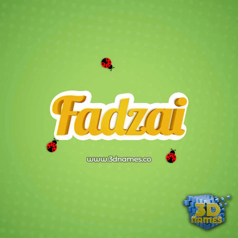 fadzai in Ladybugs style - 3D name wallpaper
