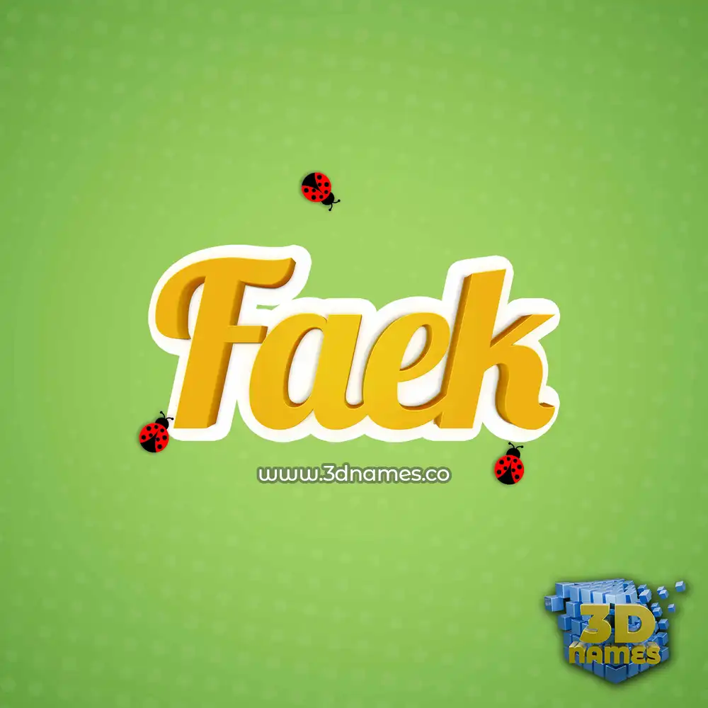 faek in Ladybugs style - 3D name wallpaper