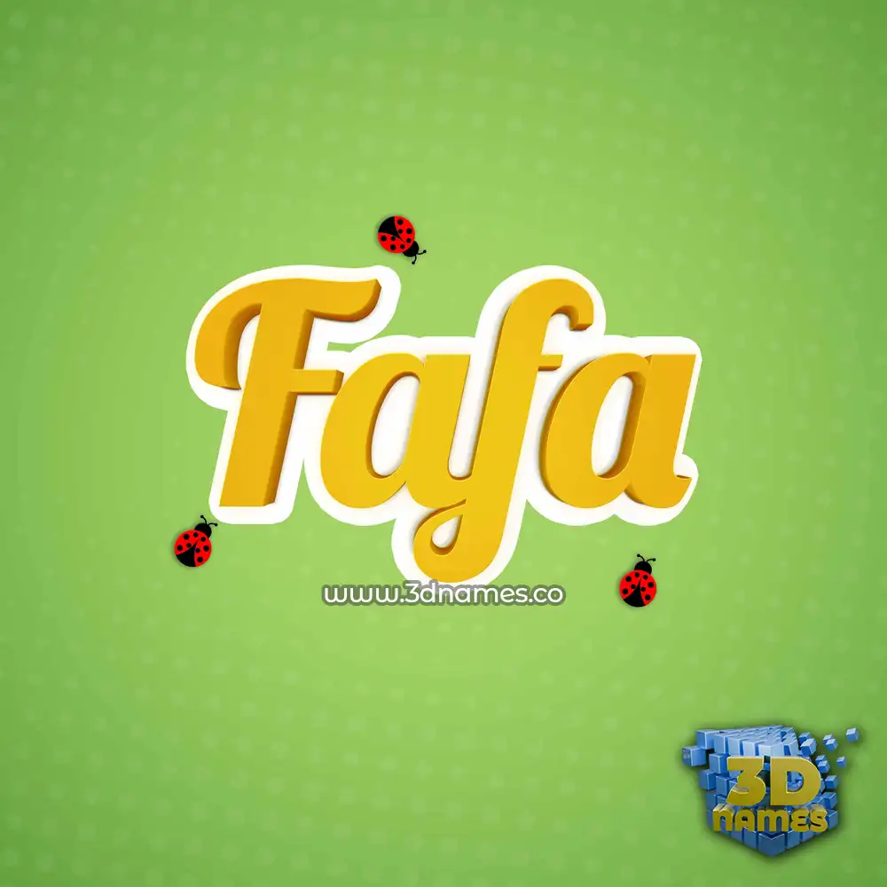 fafa in Ladybugs style - 3D name wallpaper
