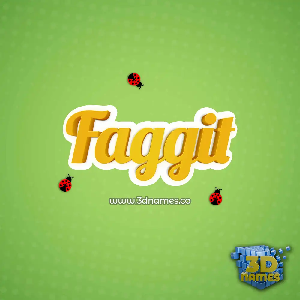 faggit in Ladybugs style - 3D name wallpaper