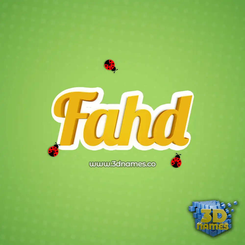 fahd in Ladybugs style - 3D name wallpaper