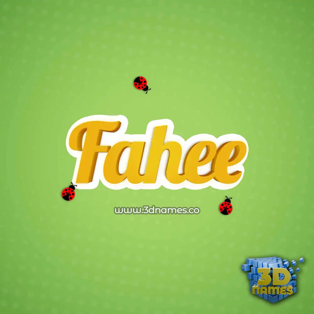 fahee in Ladybugs style - 3D name wallpaper