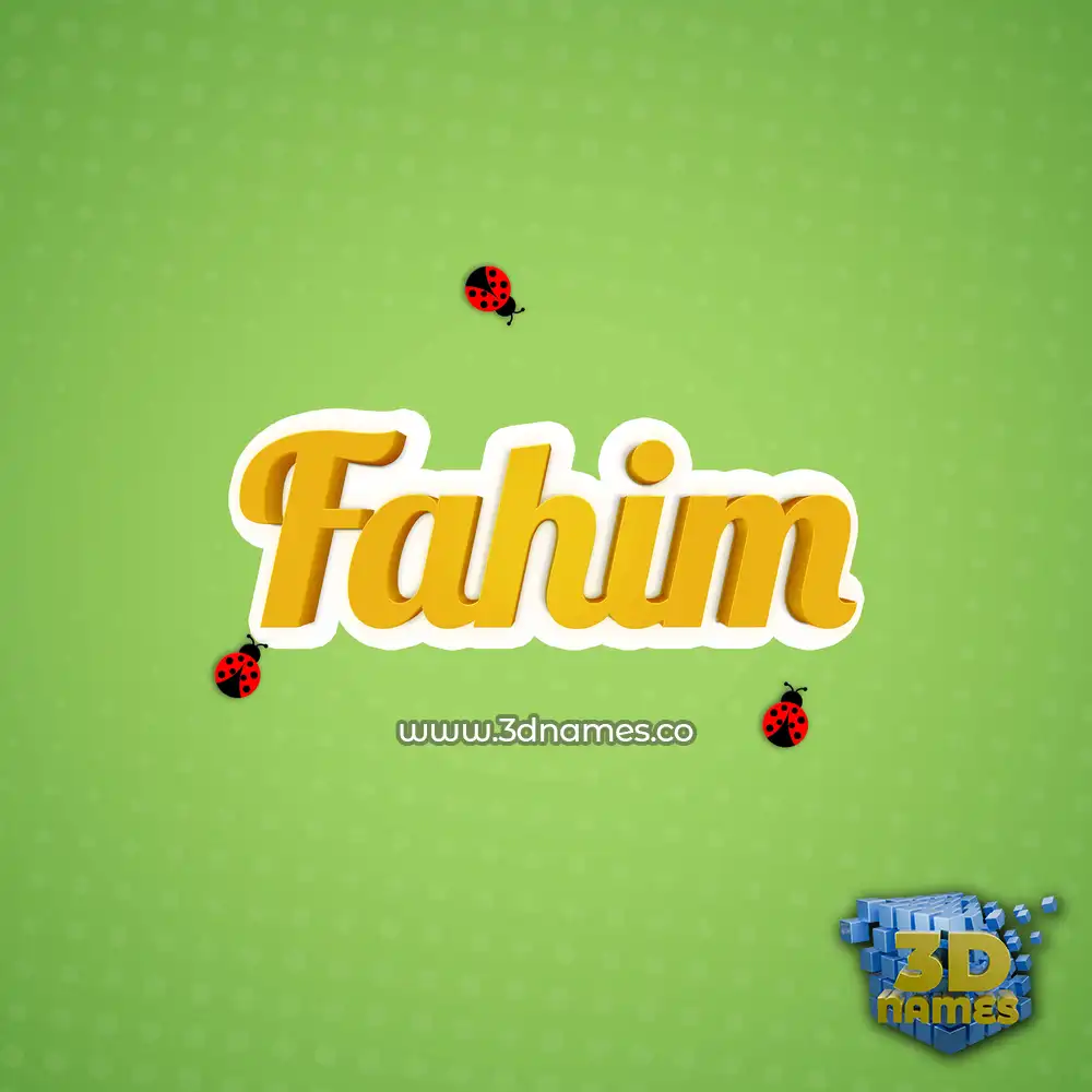 fahim in Ladybugs style - 3D name wallpaper