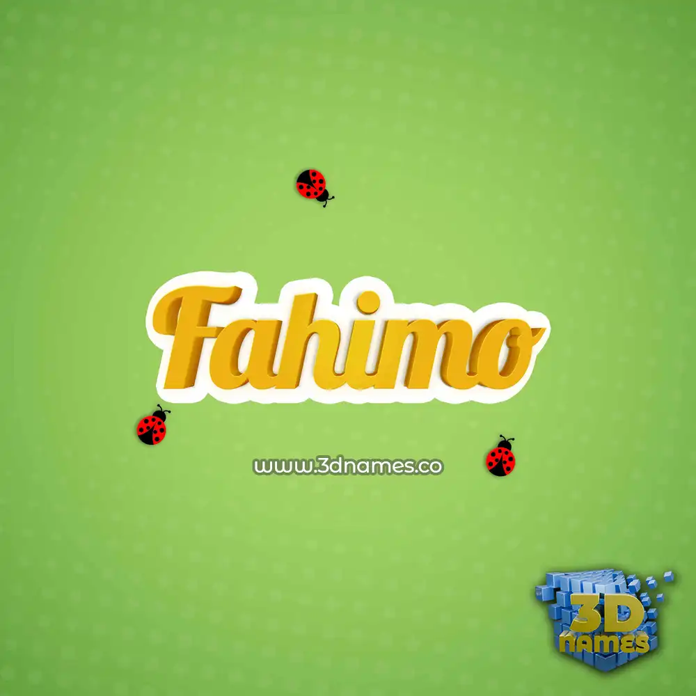 fahimo in Ladybugs style - 3D name wallpaper