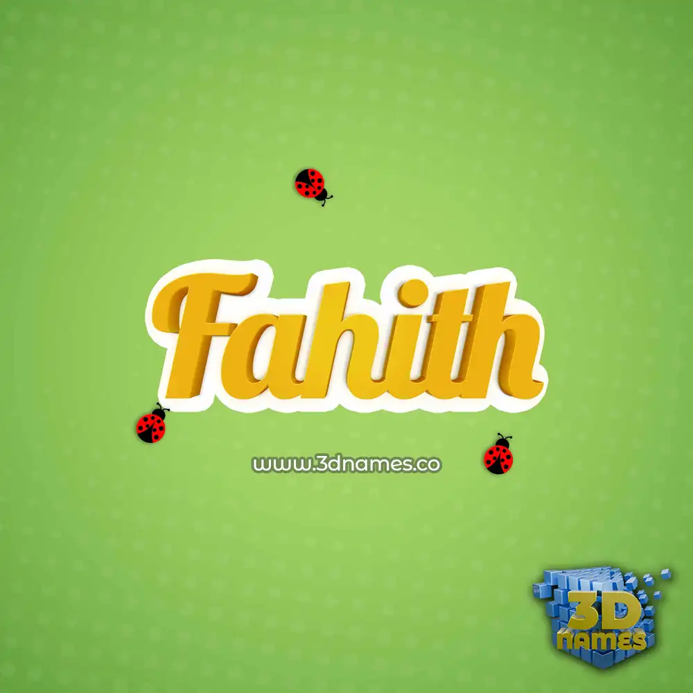 fahith in Ladybugs style - 3D name wallpaper