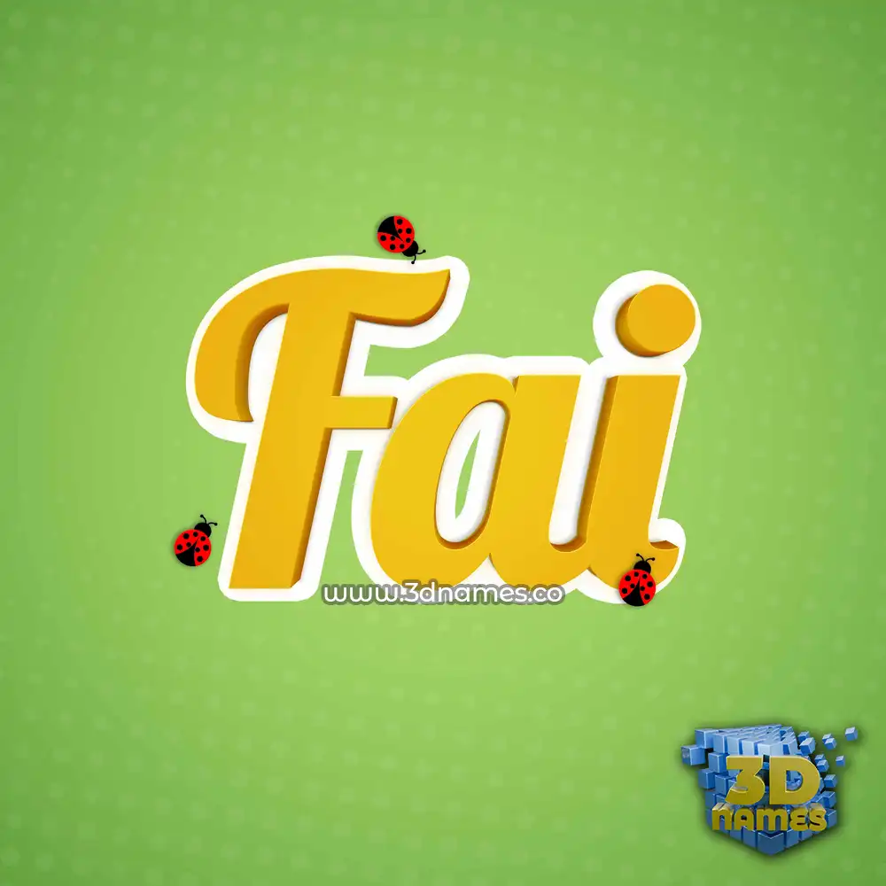 fai in Ladybugs style - 3D name wallpaper