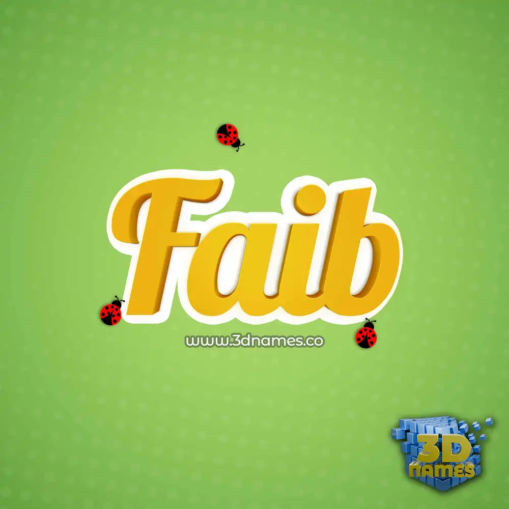 faib in Ladybugs style - 3D name wallpaper