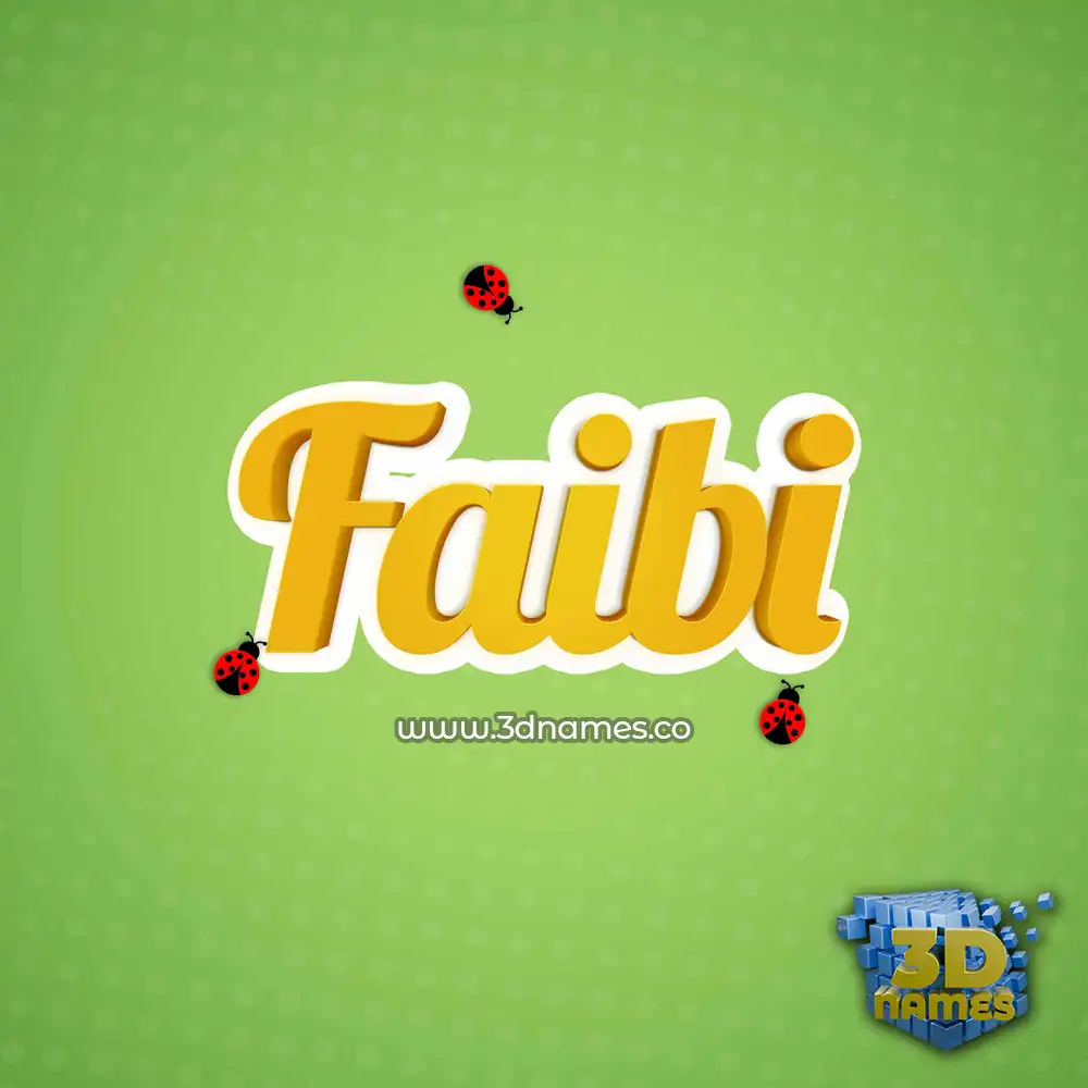 faibi in Ladybugs style - 3D name wallpaper