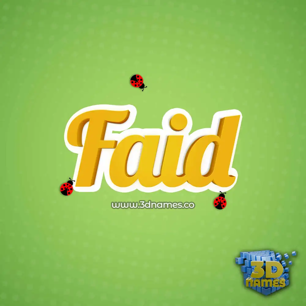 faid in Ladybugs style - 3D name wallpaper