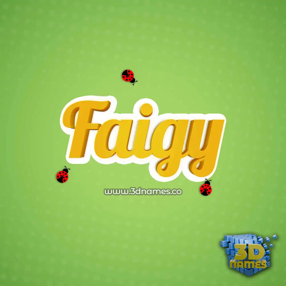 faigy in Ladybugs style - 3D name wallpaper