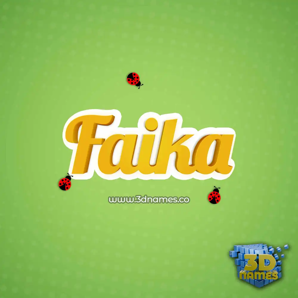 faika in Ladybugs style - 3D name wallpaper