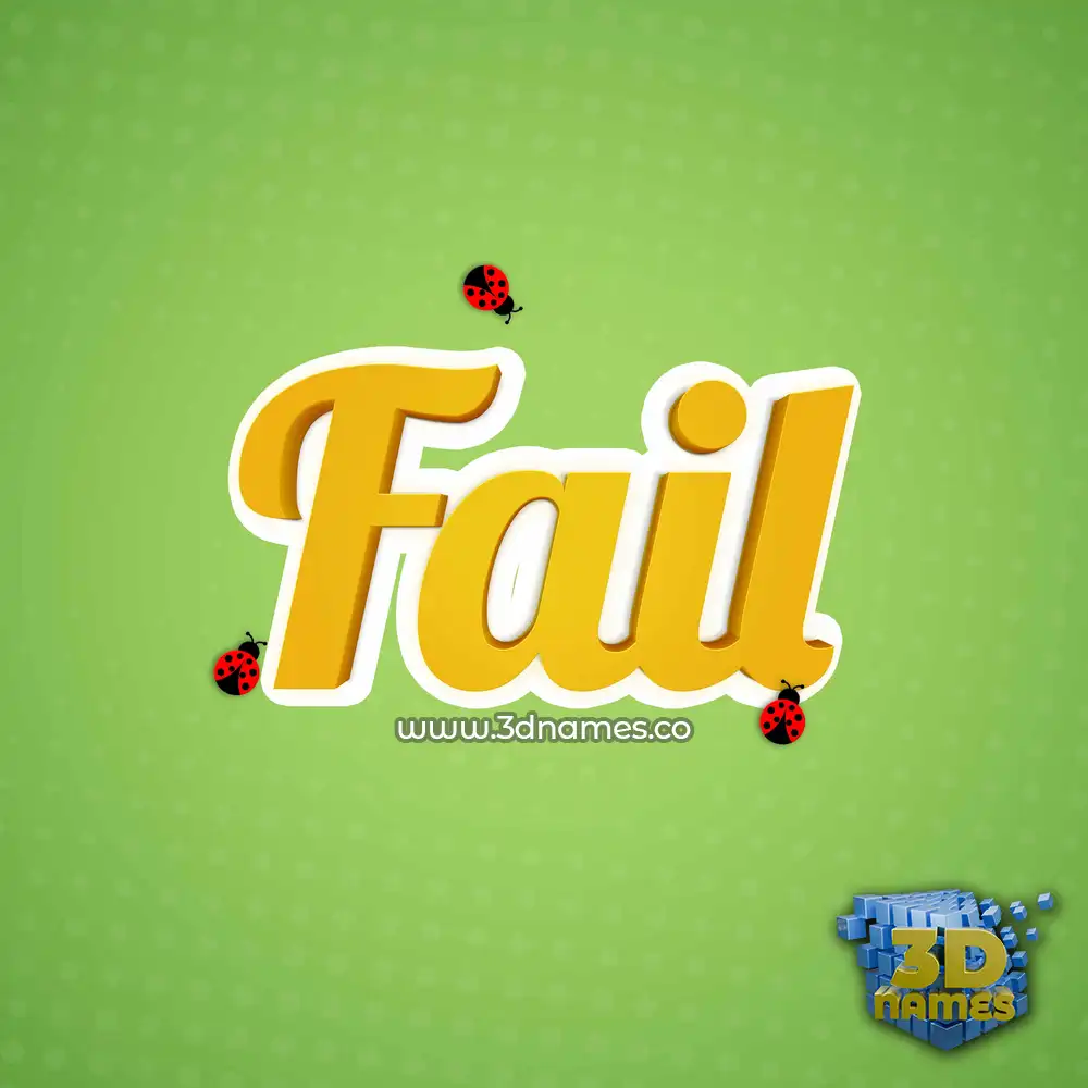 fail in Ladybugs style - 3D name wallpaper