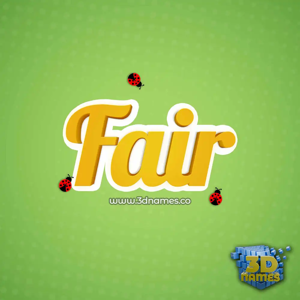 fair in Ladybugs style - 3D name wallpaper
