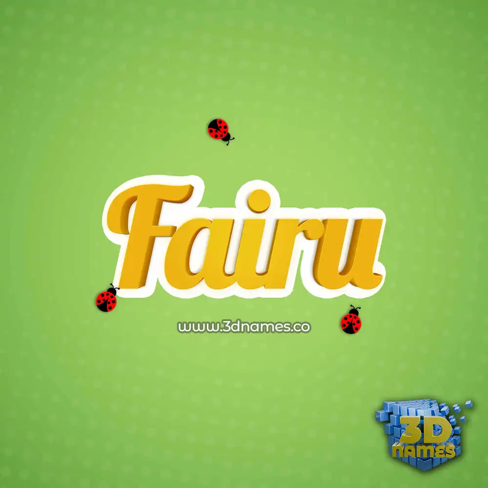 fairu in Ladybugs style - 3D name wallpaper