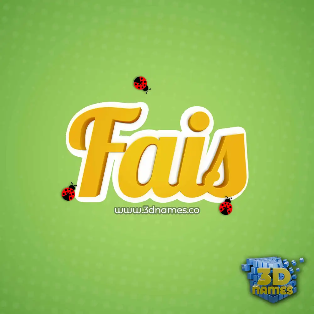 fais in Ladybugs style - 3D name wallpaper