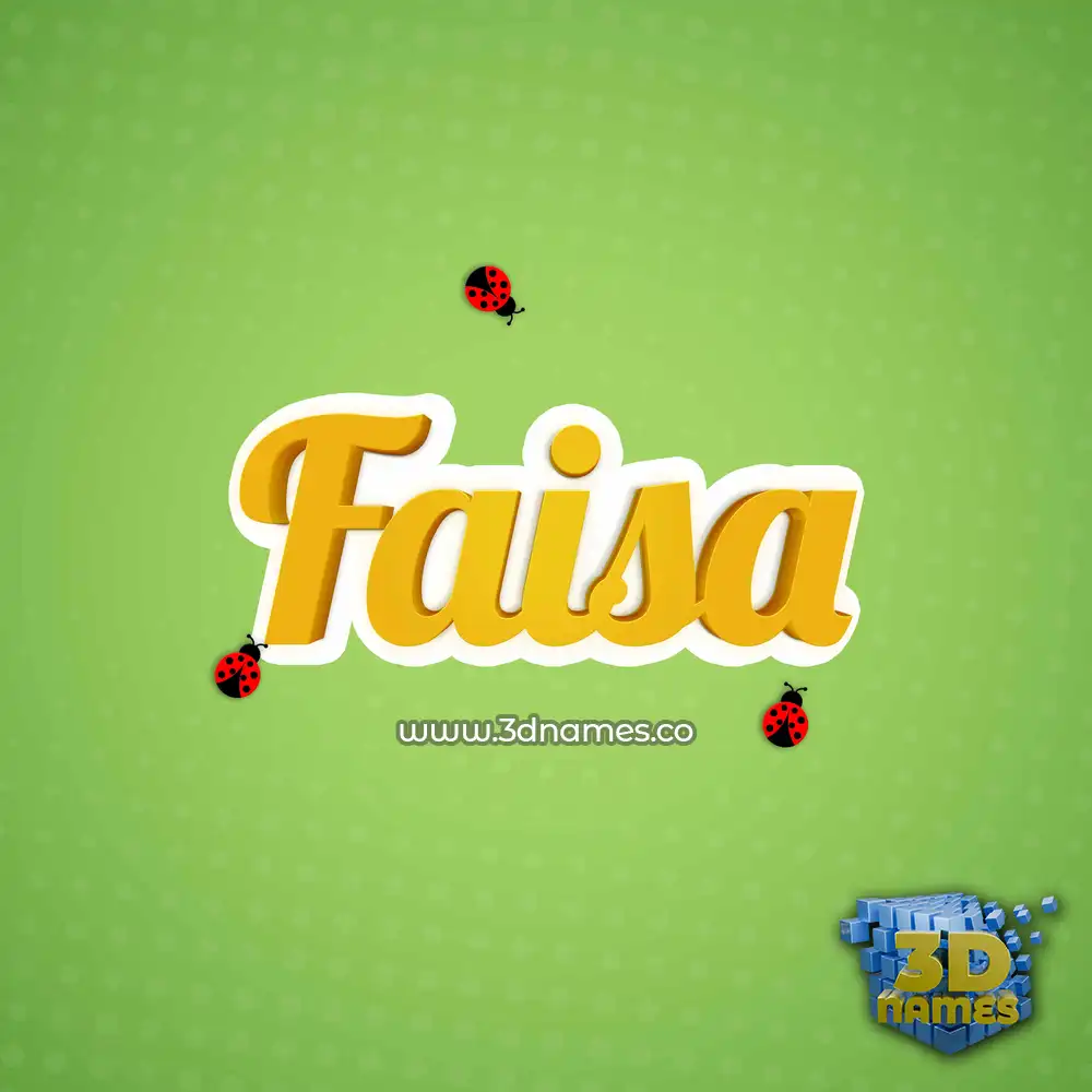 faisa in Ladybugs style - 3D name wallpaper