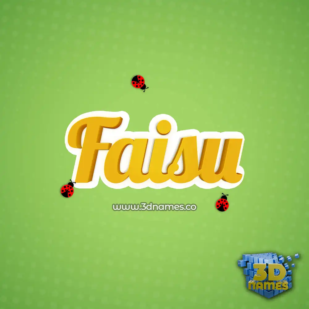 faisu in Ladybugs style - 3D name wallpaper