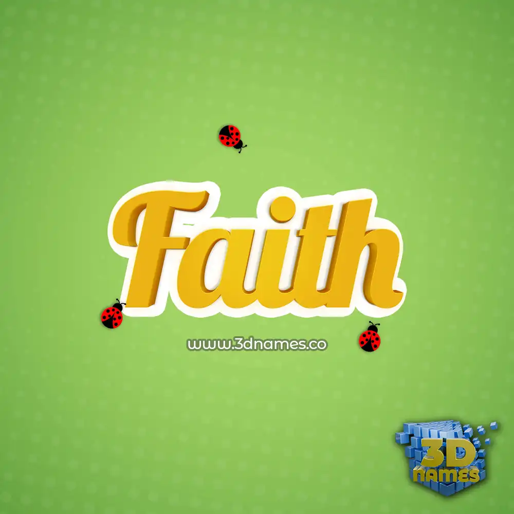 faith in Ladybugs style - 3D name wallpaper
