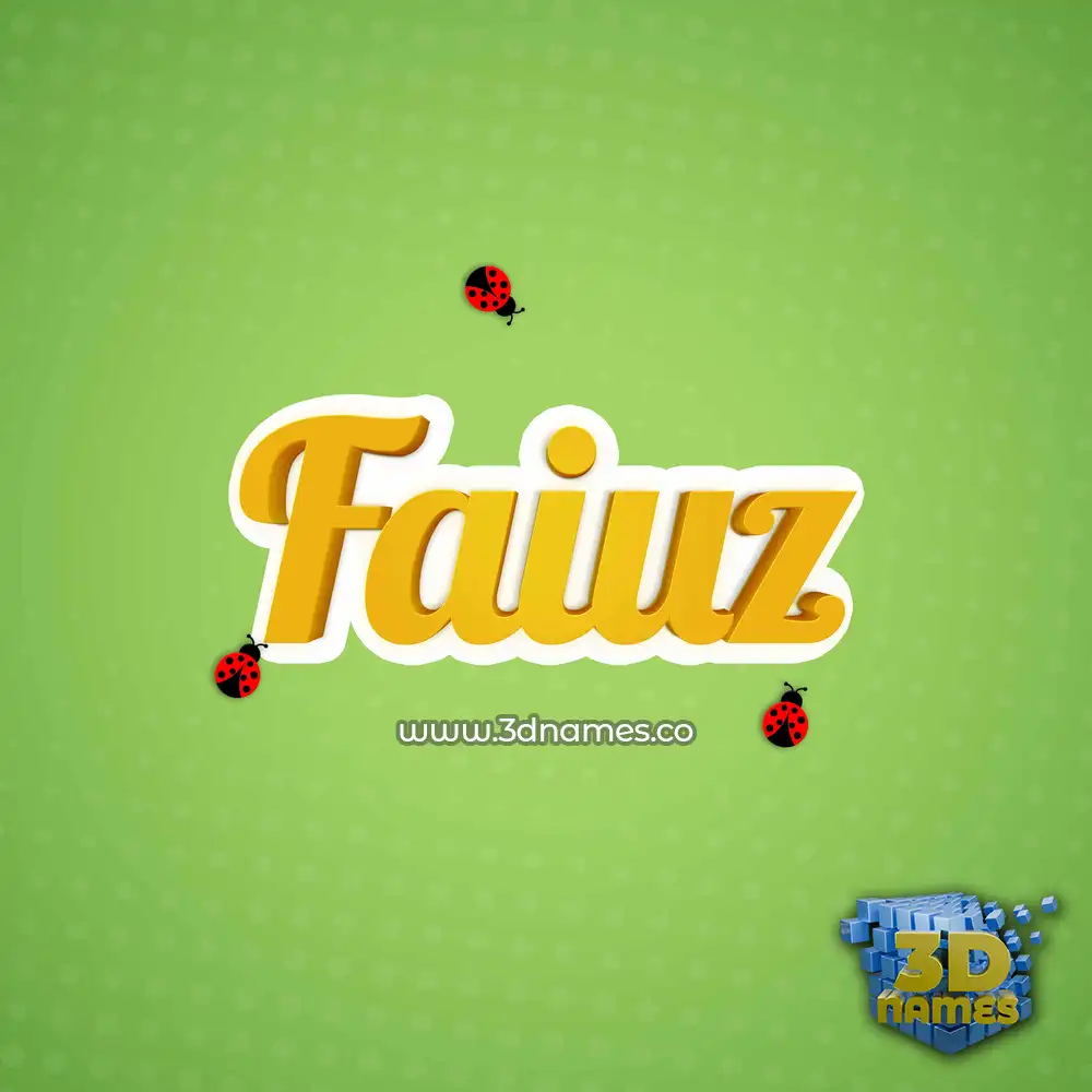 faiuz in Ladybugs style - 3D name wallpaper