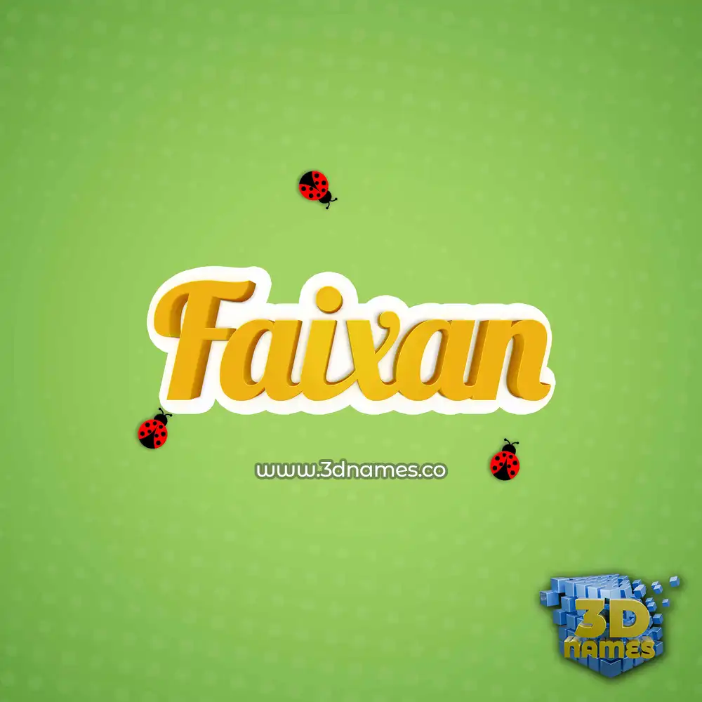 faixan in Ladybugs style - 3D name wallpaper