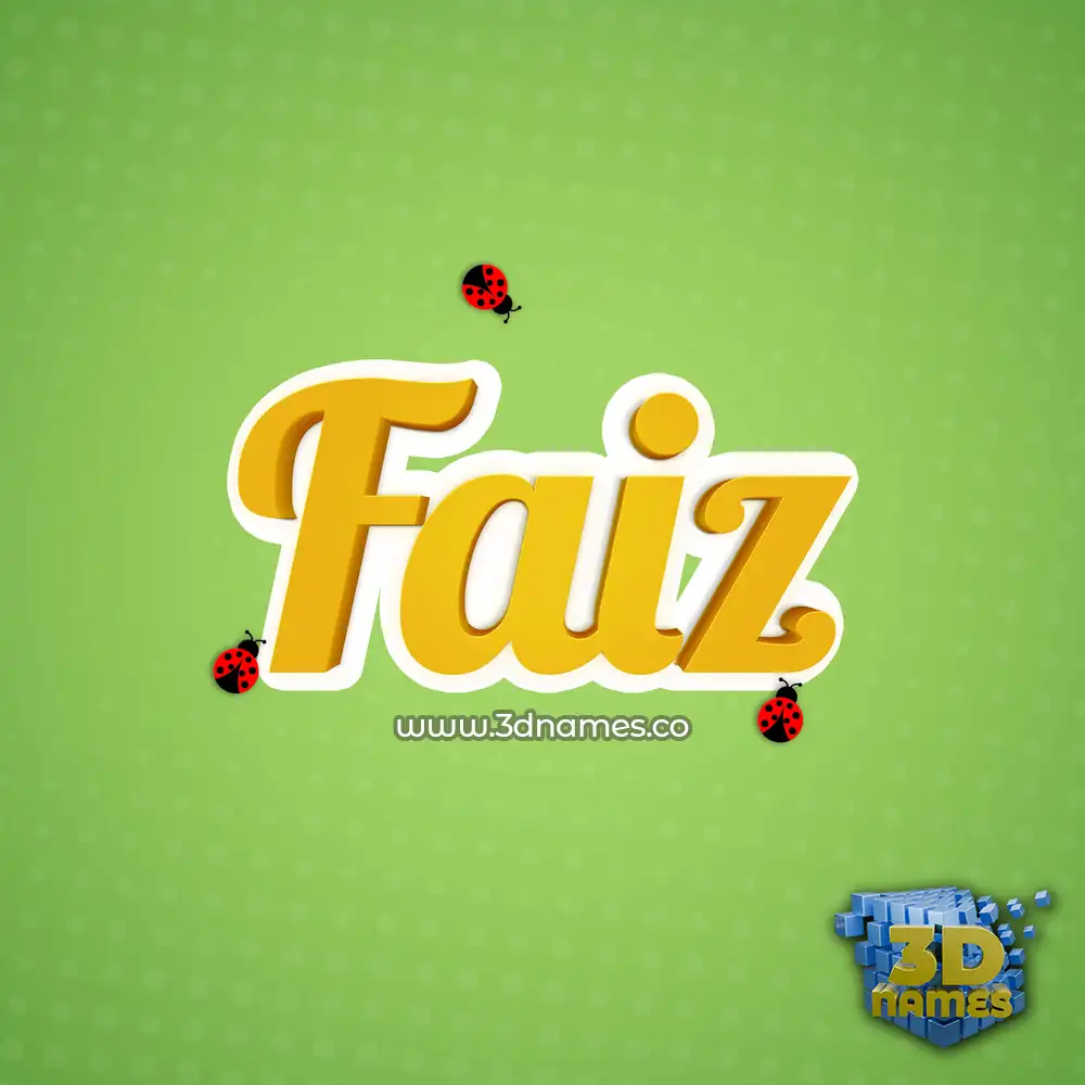 faiz in Ladybugs style - 3D name wallpaper