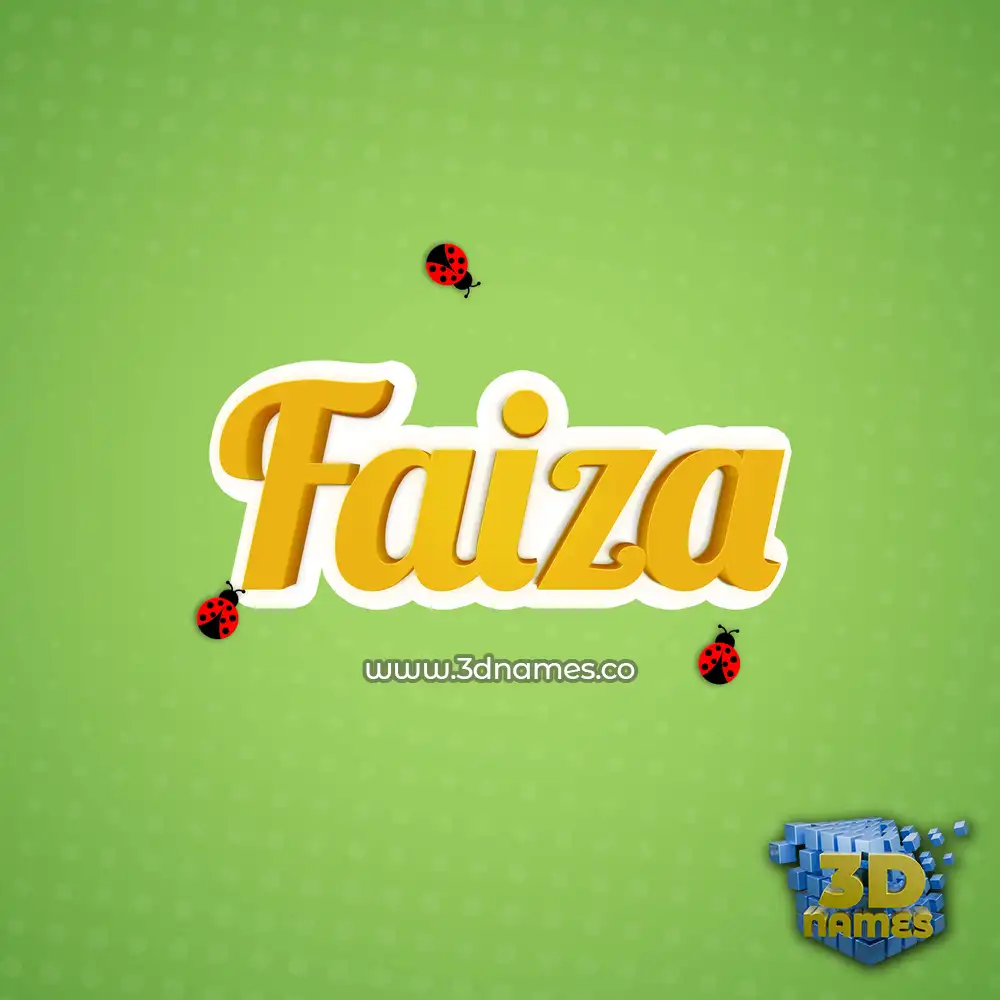 faiza in Ladybugs style - 3D name wallpaper