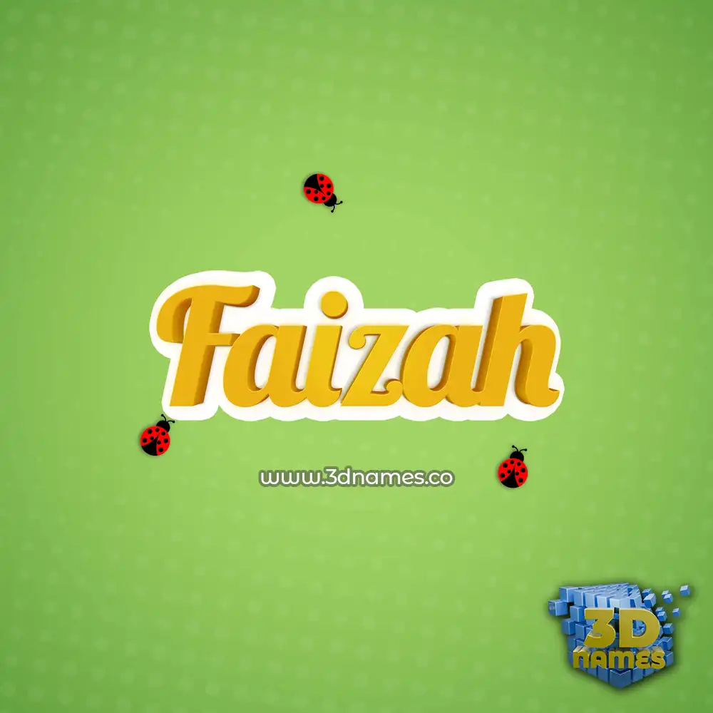 faizah in Ladybugs style - 3D name wallpaper