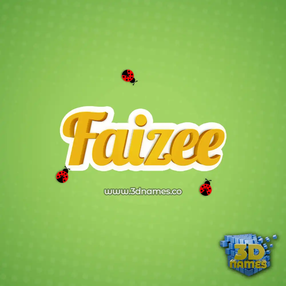 faizee in Ladybugs style - 3D name wallpaper