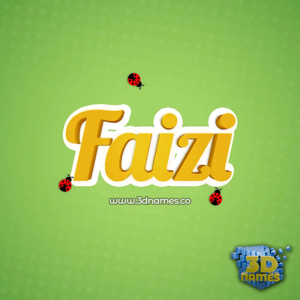 faizi in Ladybugs style - 3D name wallpaper
