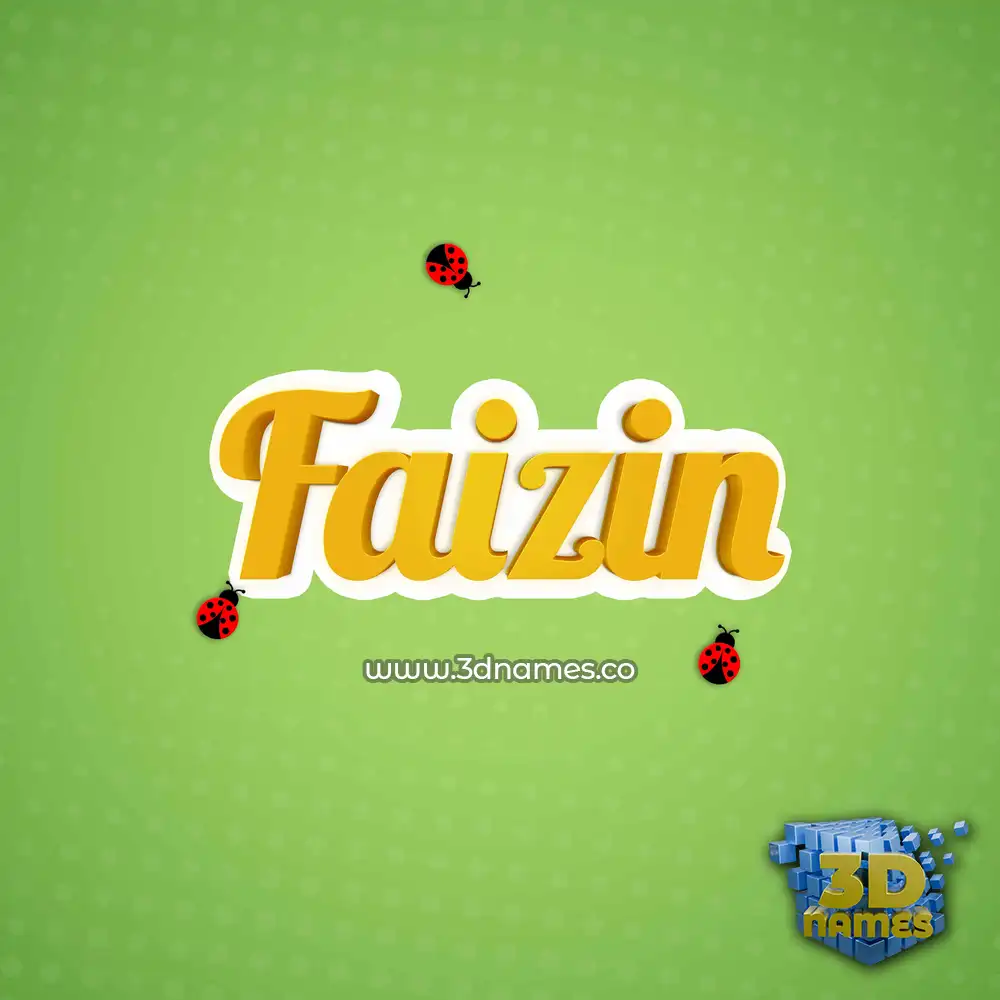 faizin in Ladybugs style - 3D name wallpaper
