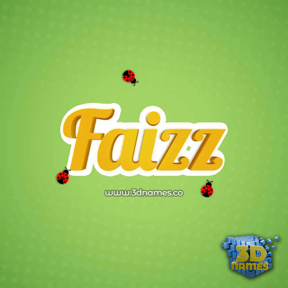 faizz in Ladybugs style - 3D name wallpaper