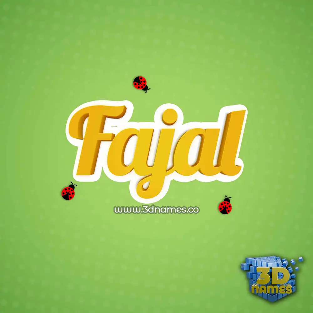 fajal in Ladybugs style - 3D name wallpaper