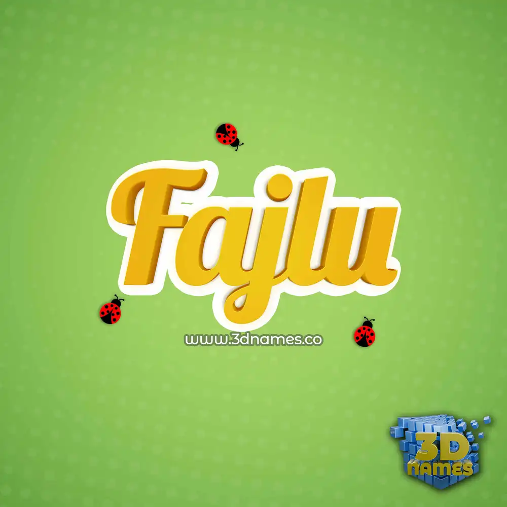 fajlu in Ladybugs style - 3D name wallpaper