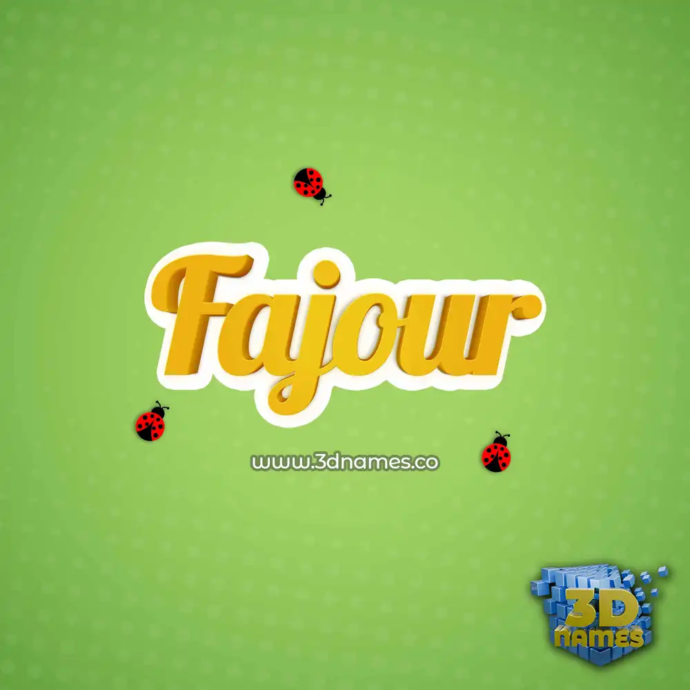 fajour in Ladybugs style - 3D name wallpaper