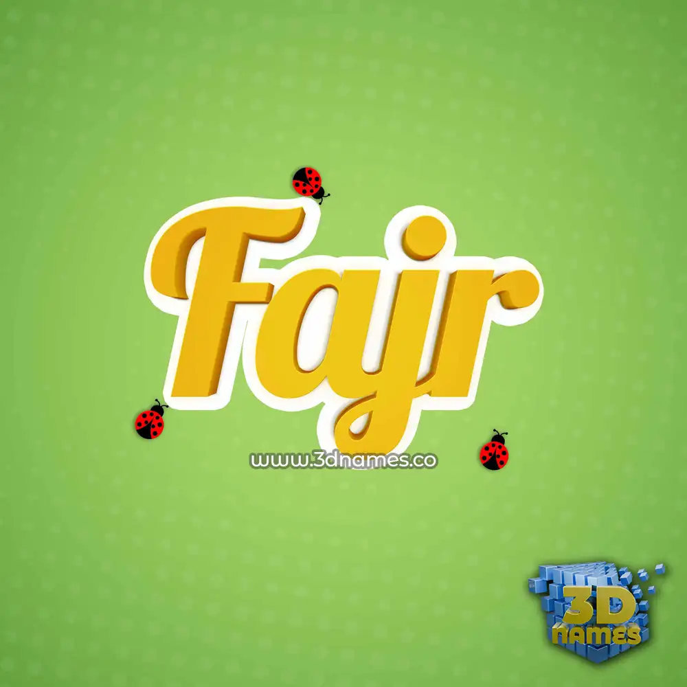 fajr in Ladybugs style - 3D name wallpaper