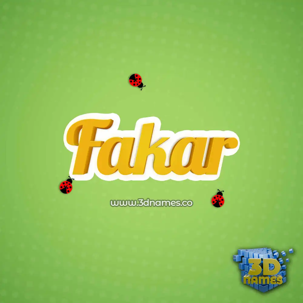 fakar in Ladybugs style - 3D name wallpaper