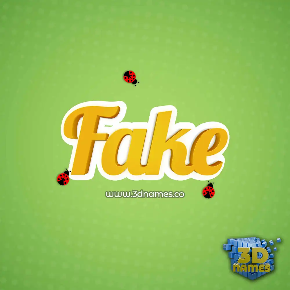 fake in Ladybugs style - 3D name wallpaper