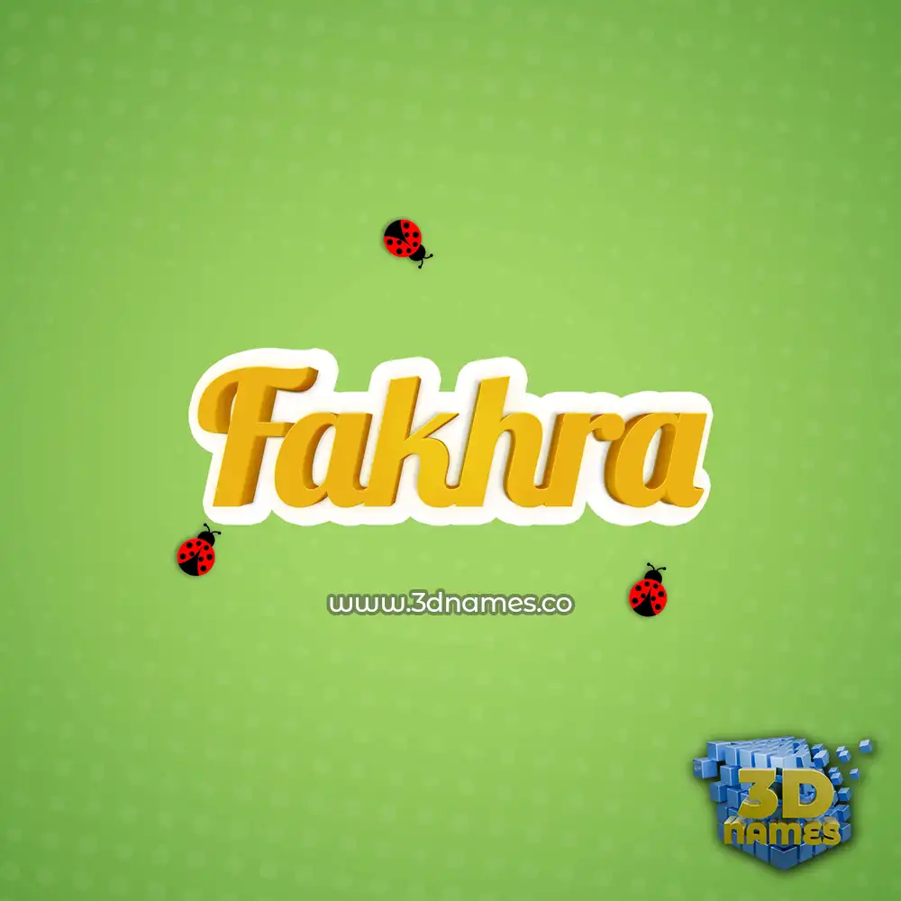 fakhra in Ladybugs style - 3D name wallpaper