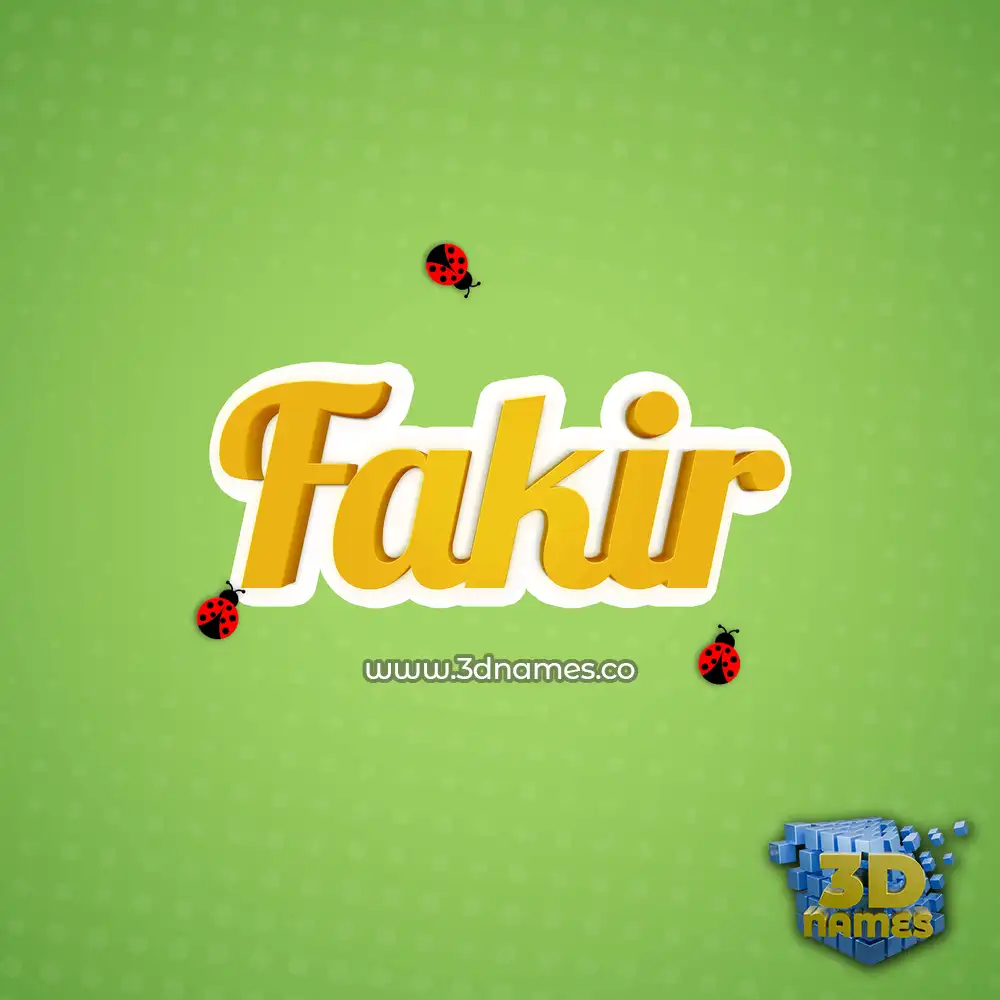 fakir in Ladybugs style - 3D name wallpaper