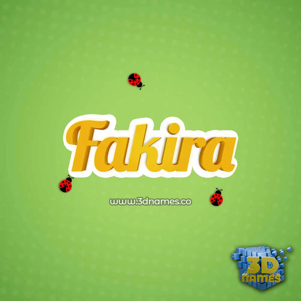fakira in Ladybugs style - 3D name wallpaper