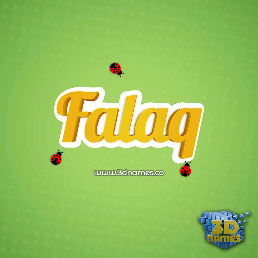 falaq in Ladybugs style - 3D name wallpaper