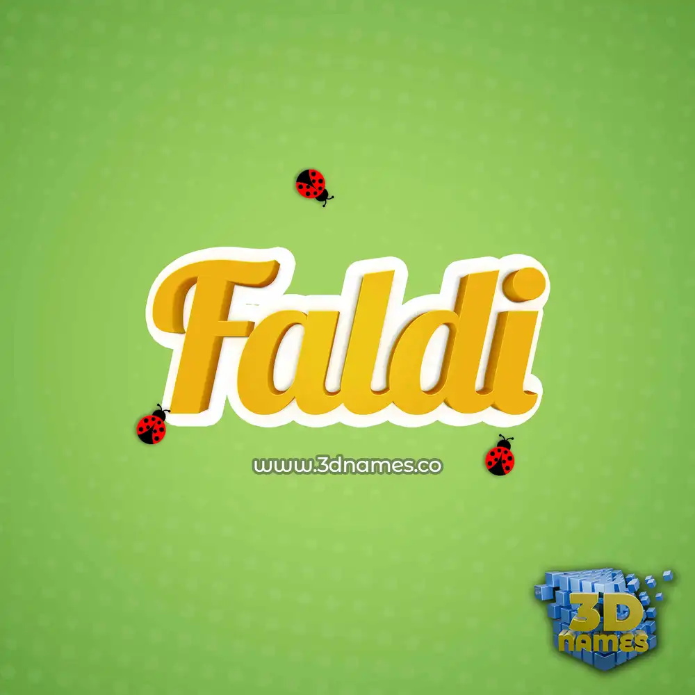 faldi in Ladybugs style - 3D name wallpaper
