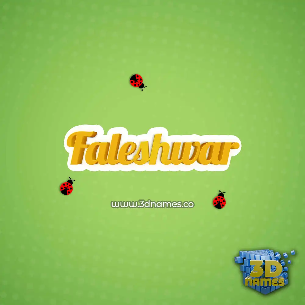 faleshwar in Ladybugs style - 3D name wallpaper