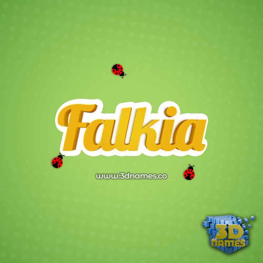 falkia in Ladybugs style - 3D name wallpaper